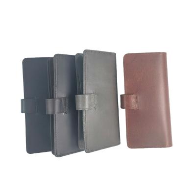 China New Handmade Luxury Portable Durable Cigar Card Holder Travel Cigar Leather Case for sale