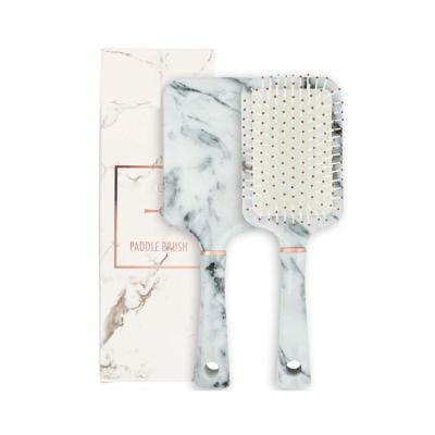 China Waterproof Marble Hair Brush For Women OEM Hair Straightening Brush Paddle Luxury Brush for sale