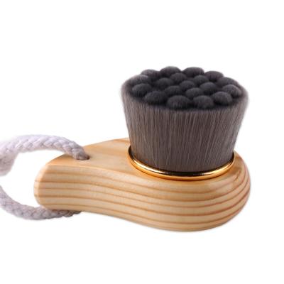 China Skin Smooth Wholesale Face Brush OEM Wooden Brush For Clean Face Facial Cleansing Brush for sale