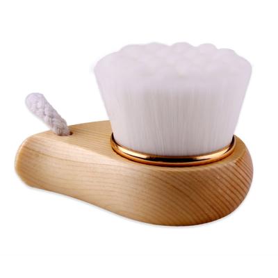 China Soft High Quality Wooden Custom Brand Wash Skin Face Facial Cleansing Brush for sale