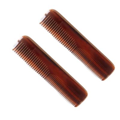 China Comfortable Hot Selling Acetic Acid Plastic Hair Comb Coarse Thin Teeth Mustache Comb Amazon for sale