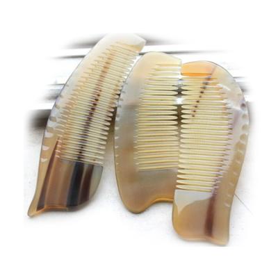 China Home Brand Custom High Grade Hot Selling QS Cow Horn Straightening Hair Comb for sale