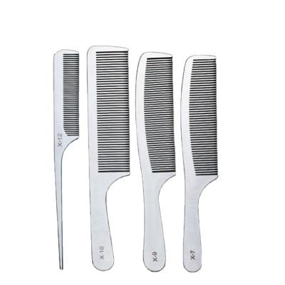 China Salon Hairdresser Metal Comb OEM Logo Stainless Steel Lice Metal Rat Tail Comb for sale