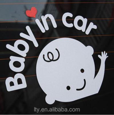 China Cute Die Cut Baby In The Car Safety Car Decals Decorative Car Decal Stickers for sale