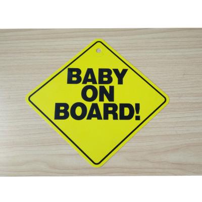 China Shiny Effect Baby On Board Sign With Draw Cup for sale