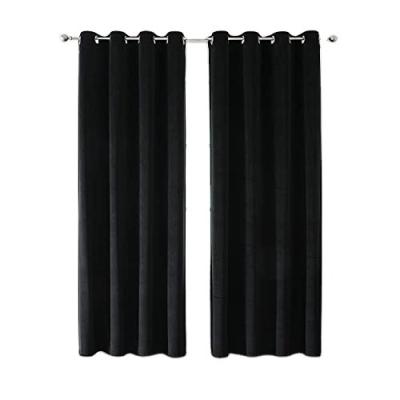 China Velvet Fire Retardant Black Drapes Lower Light Darkening Panels For Room Or Media Windows For Room for sale