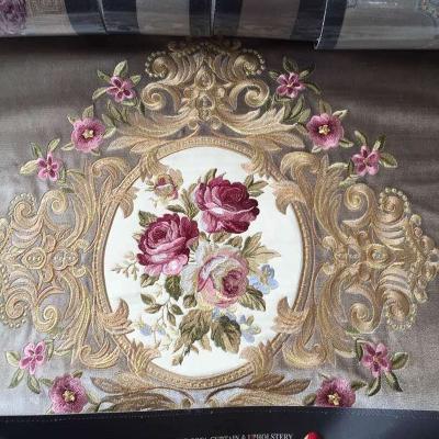 China New Morocco Style Breathable Modern Luxury Upholstery Sequin Flowers Embroidered Velvet Fabric For Furniture Textile for sale