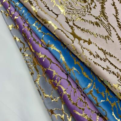 China Wholesale 100% Polyester Holland Velvet Sofa Fabric Shrink-Resistant Bronzing Printing Cloth Curtains Fabric And Materials for sale