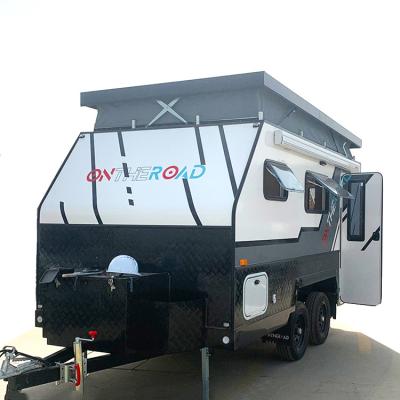 China Hot Selling Top Selling Travel Trailer Caravan Family Travel Trailer Intimidating Outdoor Camping Caravan With Bunk Beds for sale