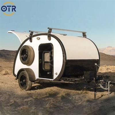 China Light Weight Mini Teardrop Camper Gelato Cart Family Cheap Camping Trailer Small Teardrop Camper for sale