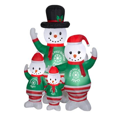 China Custom Christamas Decoration DD201 Sphere Gift Decorations Blow Air Balls Inflatable Christmas Garden Decoration LED Ball Snowman Mold for sale