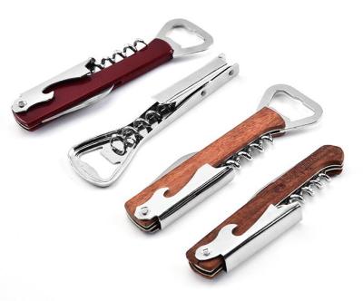 China Z462 Double Handle Stainless Steel Hinge Servers Wine Bottle Opener Sustainable Wooden Handheld Luxury Corkscrew for sale