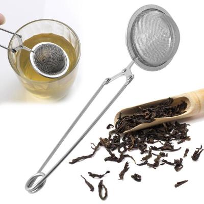 China H806 4.5CM Long Handle Creative Stainless Steel Ball Viable Home Kitchen Herb Spice Filter Coffee Tea Strainer Shaped Tea Infuser for sale