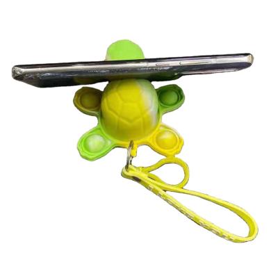 China New Bubble DD320 Kids Popular Toy Stress Reliever Vent Key Ring Holder Key Chain Fidget Tortoise Mobile Phone for sale