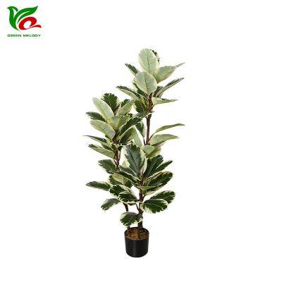 China Vivid Indor Decoration 120cm Height Artificial Potted Tree Oaks Indoor Artificial Ficus Plants for sale