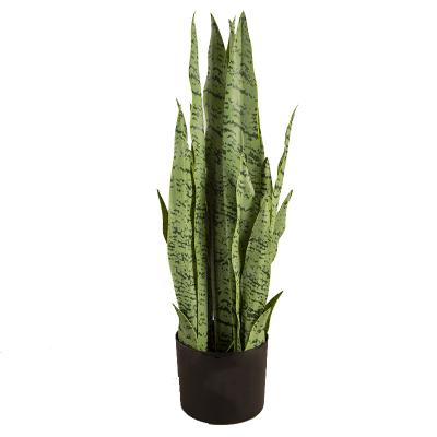 China Plastic Artificial Sansevieria Snake Plant House Plants Green 65cm Indoors for sale