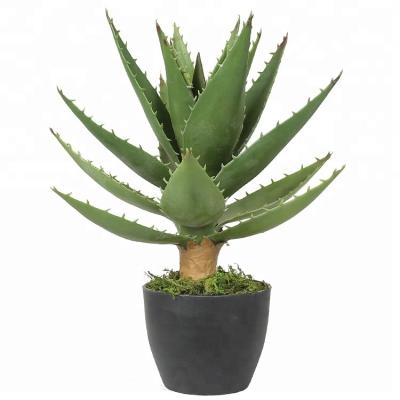 China Decoration # Indoor Desert Style 35cm Artificial Aloe Plant Decor Centerpiece Faux Aloe Home for sale