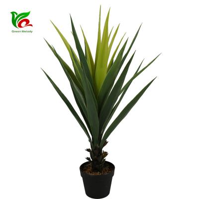 China Unfold Process Instruction 0.9m Manual Vivid Ornamental Plastic Fake Agave Tree for sale