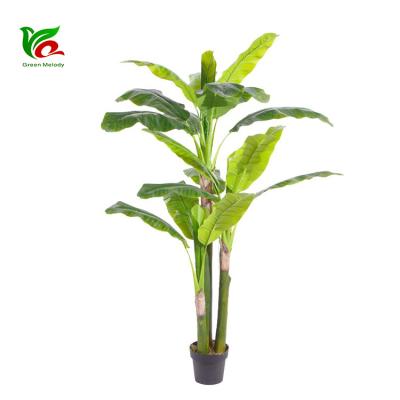 China Independent-Design Factory Price Indoor Plastic Banana Tree Decoration 1.4m Tall for sale