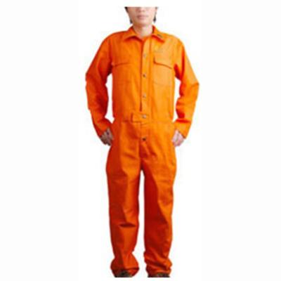 China Orange Flame Retardant Occupational Leather Safety Coverall for sale