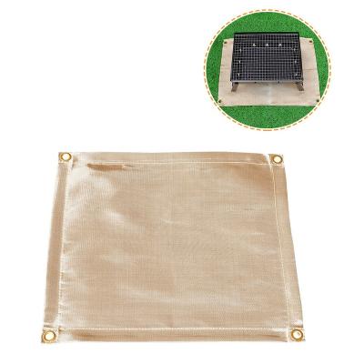 China Portable Fire Covering Easily Cleaned High Temperature Resistant Barbecue Fire Picnic Heat Insulation Pad Fiberglass Pit Mat for sale