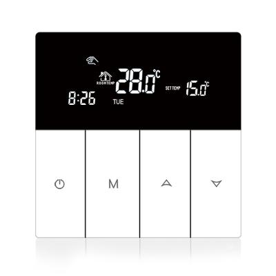 China Hotel Beok TGR51-WP Under Floor Electric Wall Mounted With Week Schedule Function Thermostat HVAC Thermostat for sale