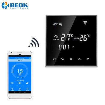 China Beok TGT70WiFi-AC Modern Smart Thermostat Fan Coil Thermostat 2 Pipes And 4 Pipes Wifi Control Thermostats for sale