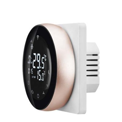 China Hotel Beok Around TGR87WIFI-AC Touch Screen Fan Coil Thermostat with Heating Cooling and Fan Coil Modes for sale