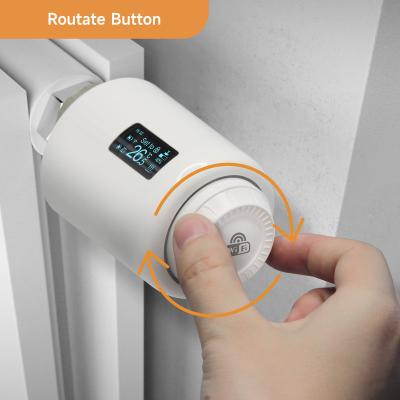 China 7 Days Programmable Energy Savings Wireless WIFI Radiator Thermostatic Valve For Floor Heating for sale