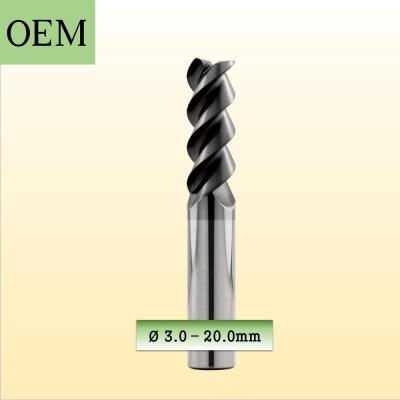 China Aluminum / copper cutting Taiwan made premium accusize stainless endmill for sale and aluminum milling 3 flutes for sale