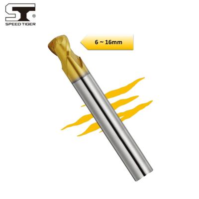 China ~HRC60 High-hardened FBs Solvent Ball Nose Steel Super Carbide End Mill For High Hardness Milling HRC60 for sale