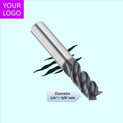 China ~HRC50 High-hardened Imperial Sized Steel Carbide End Mills For Metals for sale