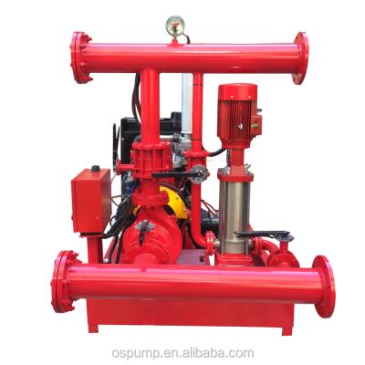 China Commercial buildings fire pump 500gpm with diesel and electric pump with jockey pump for sale