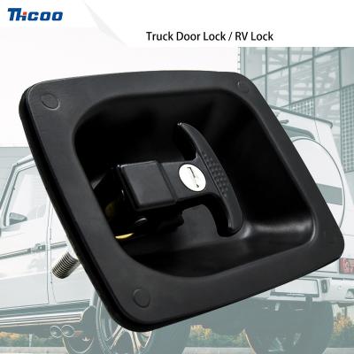 China Heavy Spring Truck Door Looks Steel Canopy T Handle Tool Box Paddle Latch Lock Folding Compression Truck Recessed Handle Lock for sale