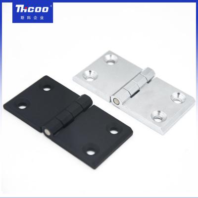 China Heavy Duty Black 50*50mm Aluminum Alloy Folding Table Hinge Adjustable Torque Control Flat Furniture Hinges B2204 for sale