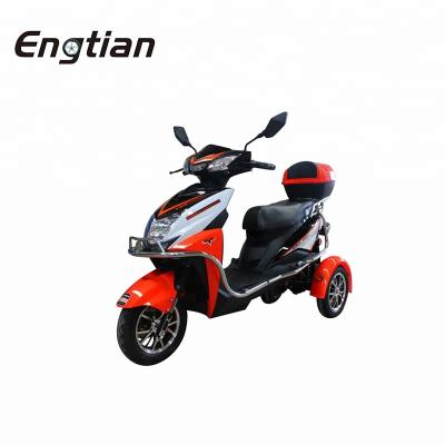 China Passenger no drop wheel electric scooter adult 60/72V 800W tricycle 3 tricycle rickshaw for sale for sale