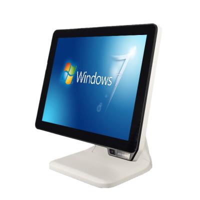 China White Aluminum Alloy Windows 15 Inch Capacitive Touch Screen Restaurant Order System POS Systems for sale