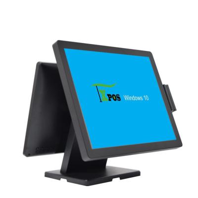 China 17inch Dual Metal Touch POS Payment Desktop Terminal Screen Displaying POS Machine for sale