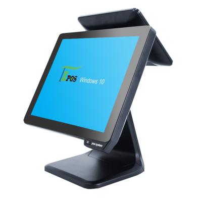 China Epos System Black Dual Touch Screen 15inch Capacitive Cash Register POS Systems 15 Inch for sale