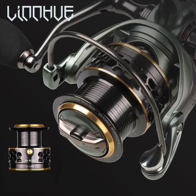 China New LINNHUE Double Reel JH1000- 4000 Metal Reel Handle Squid Saltwater Carp Fishing Reels Coil 0.20/340 Spinning Reel for sale