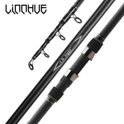 China New telescopic fishing rod 2.4m/2.7m/3.0m/3.3m/3.6m/3.9m/4.2m/4.5m/5.4m LINNHUE 2020 carbon far possibility 5/6/7/8 sections long run rRod for sale