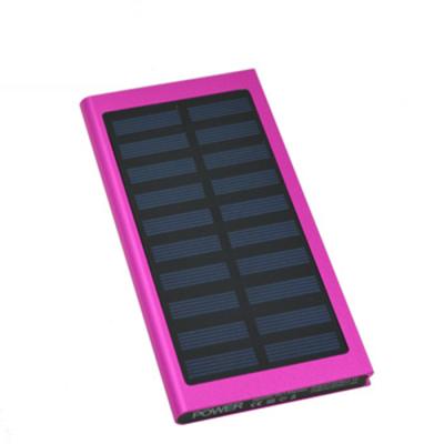 China 10000mAh Solar Power Banks Power Supply Dual USB Powerbank Mobile Phone Portable Charger R2 for sale