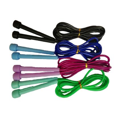 China Fashion Wholesale Custom Home Fitness OEM PVC Wire +PP Handle Exercise Jump Rope for sale