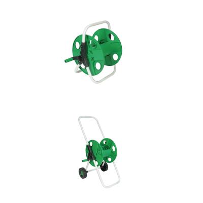 China Portable Adjustable Plastic Garden Hose Cart Movable Top Reel Convenient Cart for sale