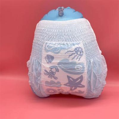 China Discount Customized OEM Embroidered Baby Pants Diaper Eco Friendly Pamper Disposable Pull Up Baby Diaper for sale