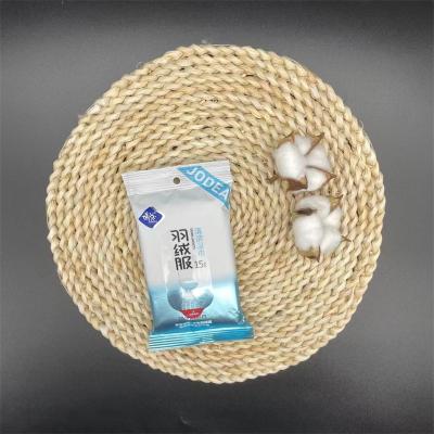 China OEM Service Disposable Cleaning 15 Pcs Down Coat Cleaning Cloths Damp Scent Jacket Non Cleaning Wet Cloths for sale