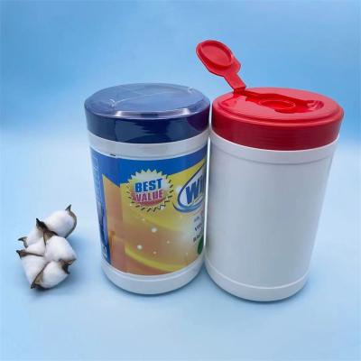 China Add Liquids To Be Wet Wipes Factory Sale Disposable Wet Wipes In Barrel Canister Logo Barrel Industrial Cleaning Custom Wet Wipes for sale