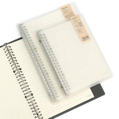 China Spiral waterproof notebook with grebiche ring, A4 b5 A5 paper refill for sale