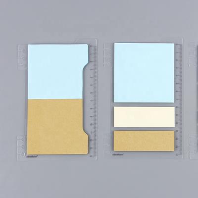 China Creative Recycled and Eco-friendly Gradient Color Notepads Sticky Notes Index Divider Paper Stickers Self Adhesive Paper Bookmark for sale