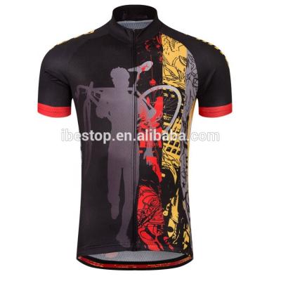 China China Manufacturer Antibacterial Cycling Custom Men's Short Sleeve Short Sleeve Sublimated Cycling Tank Top for sale